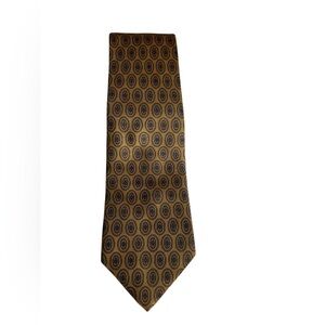 Brooks Brothers Gold and Black Patterned Tie
